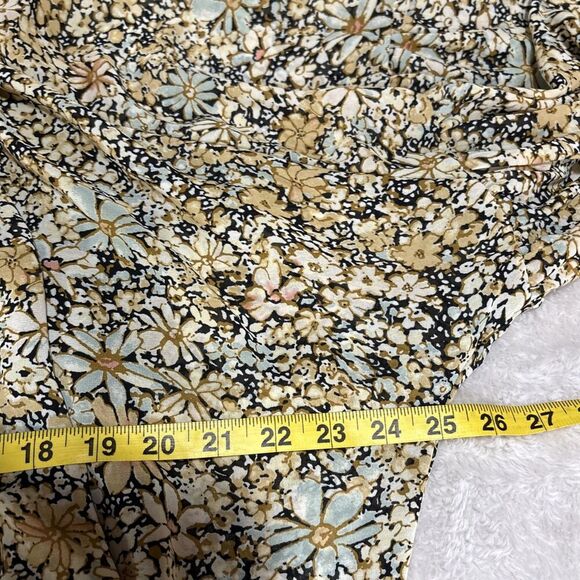 Lulus Season of Blooms Cream Multi Floral Print Size Small Balloon Sleeve - Picture 12 of 14